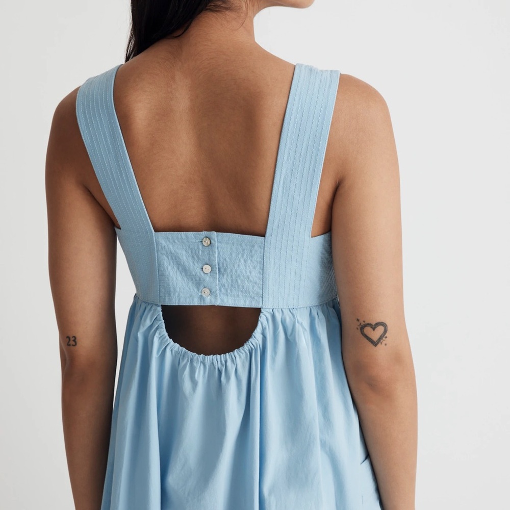Madewell Cutout Back Empire Midi Dress
